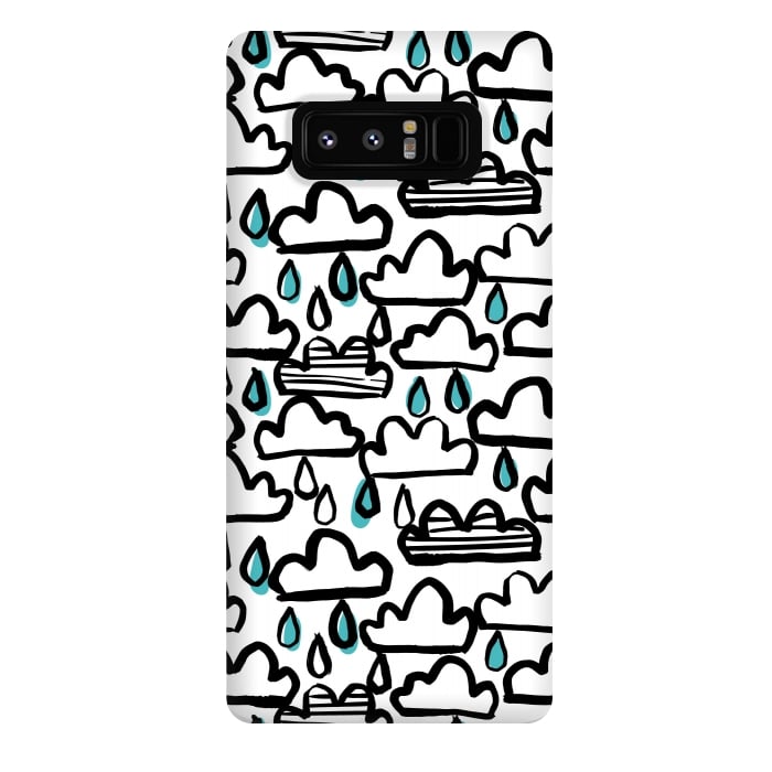 Galaxy Note 8 StrongFit Rain clouds by Laura Grant