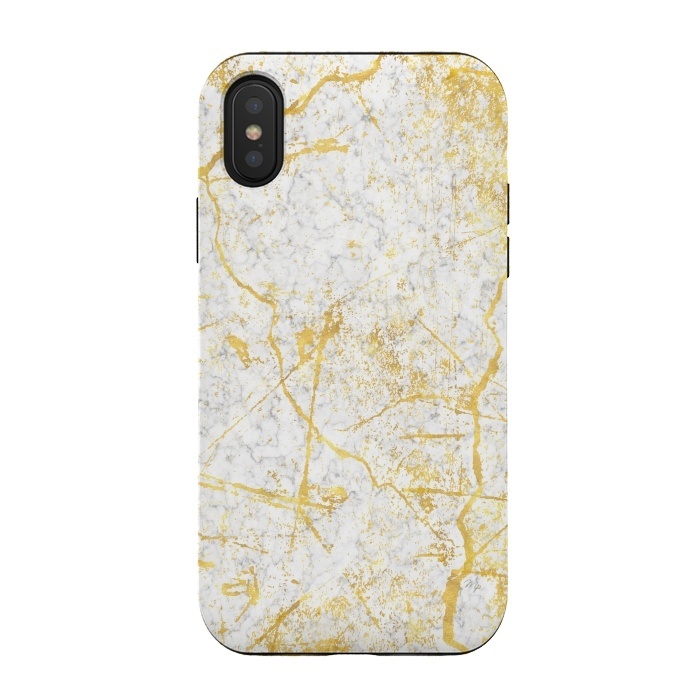 iPhone Xs / X StrongFit Golden Marble by Martina