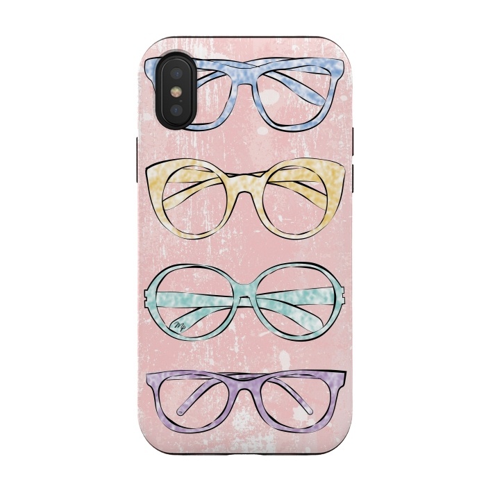 iPhone Xs / X StrongFit Funky Glasses by Martina