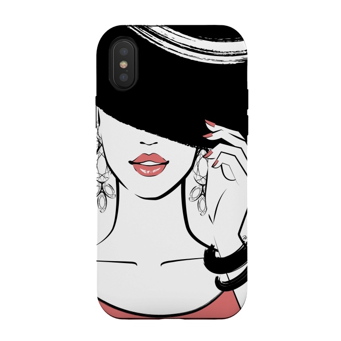 iPhone Xs / X StrongFit Girl in a Hat by Martina