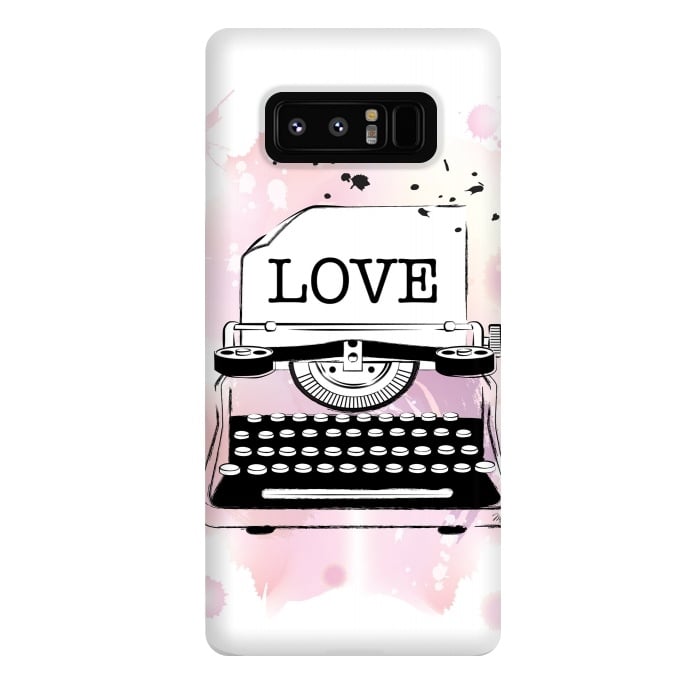 Galaxy Note 8 StrongFit Love Typewriter by Martina