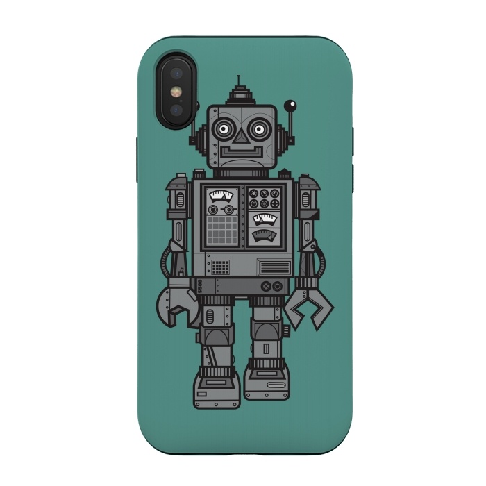 iPhone Xs / X StrongFit A Vintage Robot Friend by Wotto