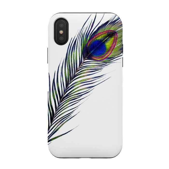iPhone Xs / X StrongFit The Peacock's Feather by ECMazur 