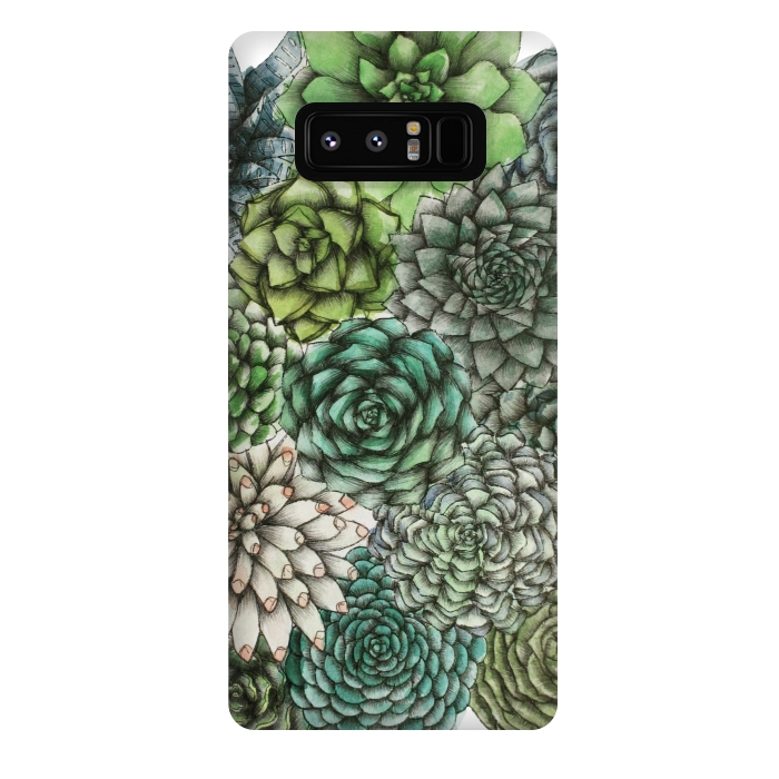 Galaxy Note 8 StrongFit An Assortment of Succulents by ECMazur 