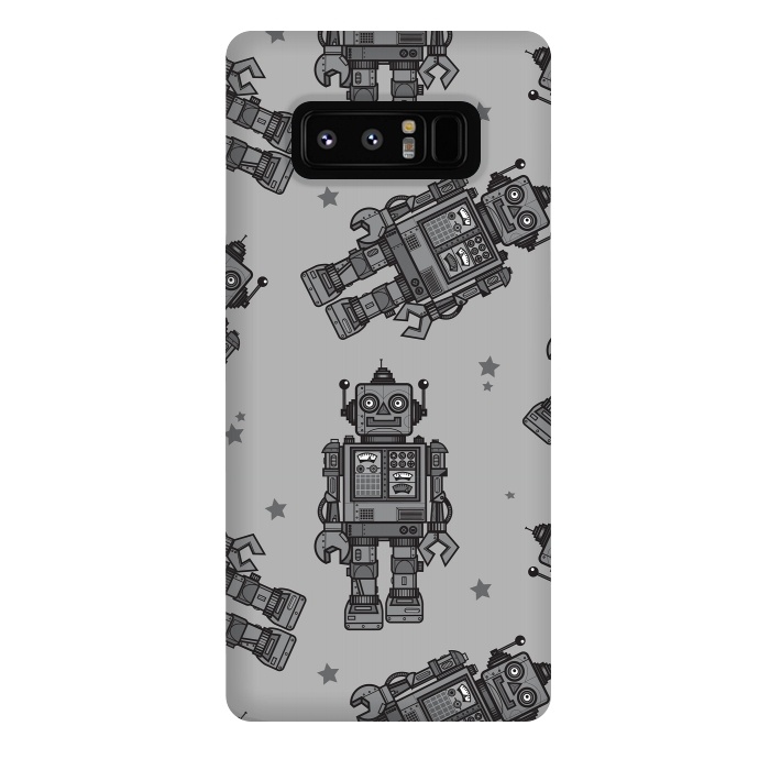 Galaxy Note 8 StrongFit A Vintage Robot Friend Pattern  by Wotto