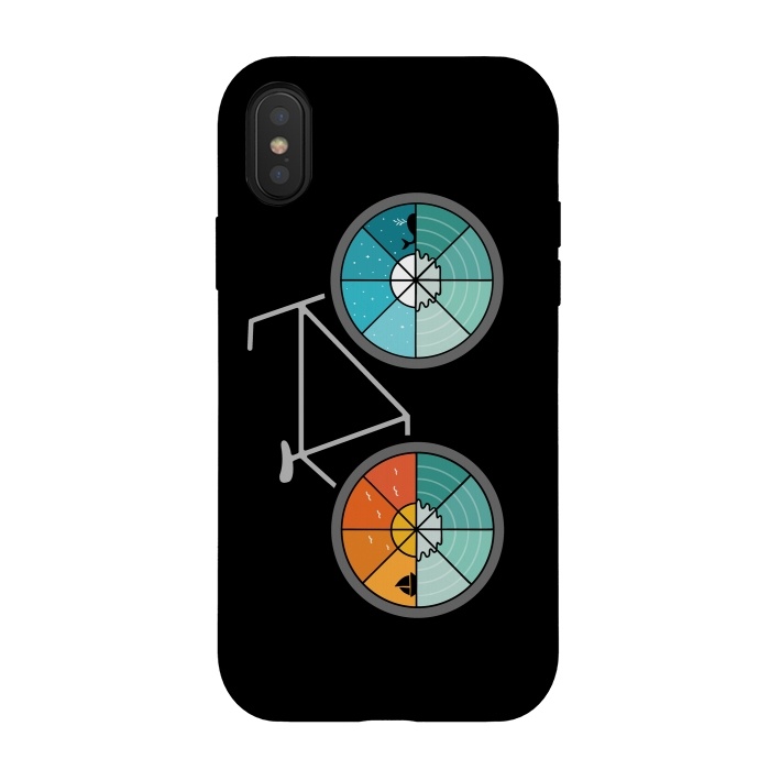 iPhone Xs / X StrongFit Bicycle Landscape by Coffee Man