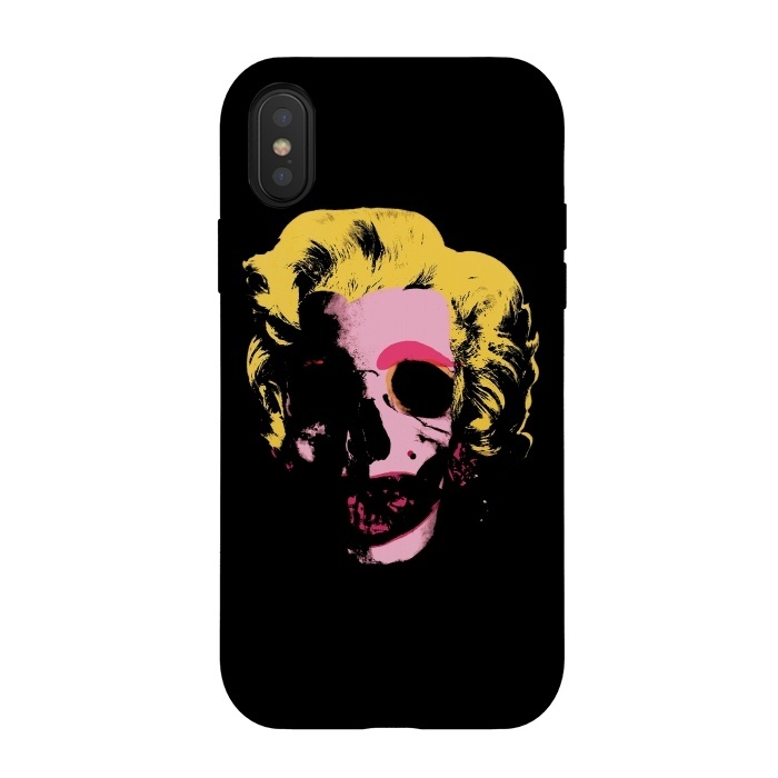 iPhone Xs / X StrongFit Marilyn Monroe Pop Art Skull by Alisterny