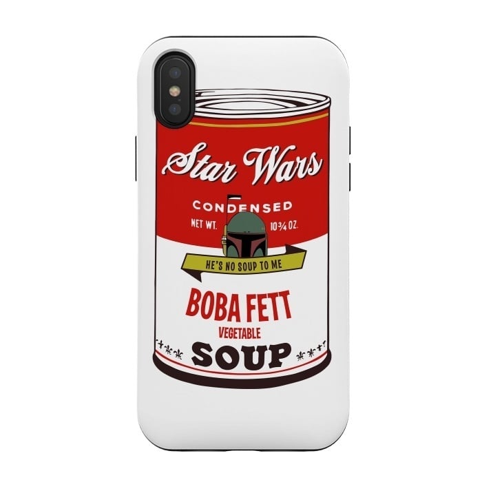 iPhone Xs / X StrongFit Star Wars Campbells Soup Boba Fett by Alisterny