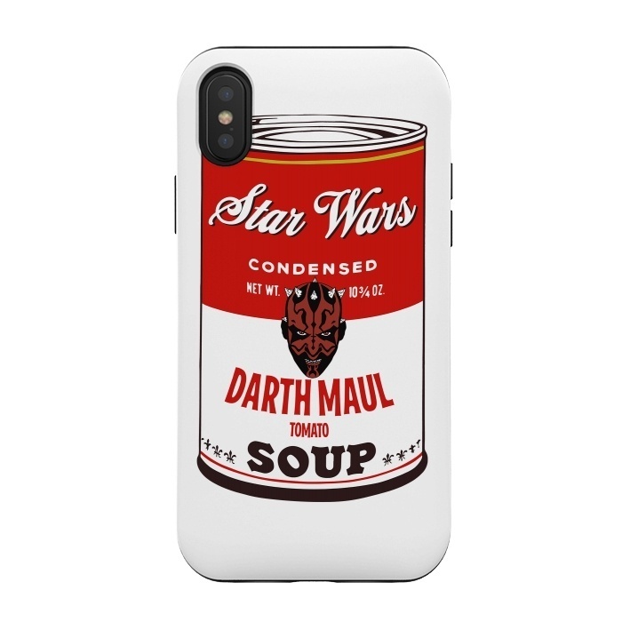 iPhone Xs / X StrongFit Star Wars Campbells Soup Darth Maul by Alisterny