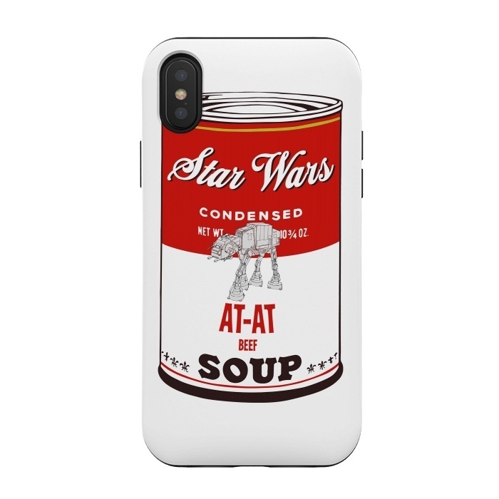 iPhone Xs / X StrongFit Star Wars Campbells Soup At-At by Alisterny