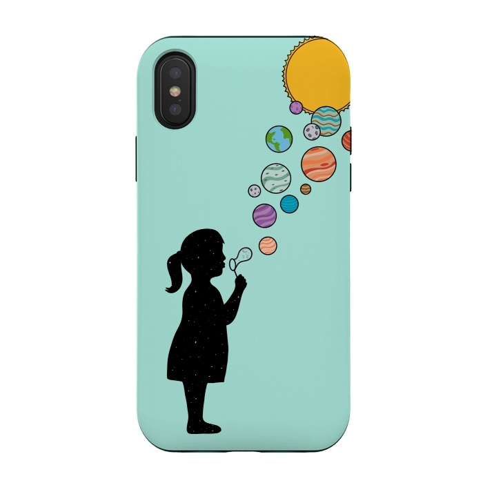 iPhone Xs / X StrongFit Planets bubbles by Coffee Man