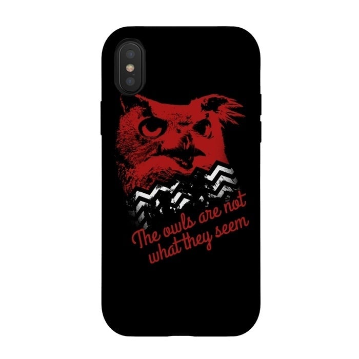 iPhone Xs / X StrongFit Twin Peaks The Owls Are Not What They Seem by Alisterny
