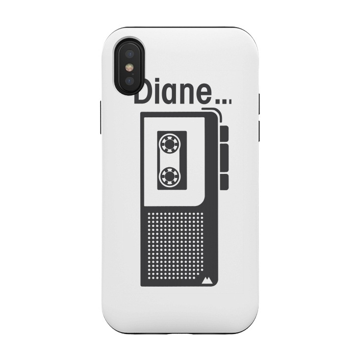 iPhone Xs / X StrongFit Twin Peaks Diane Dictaphone by Alisterny
