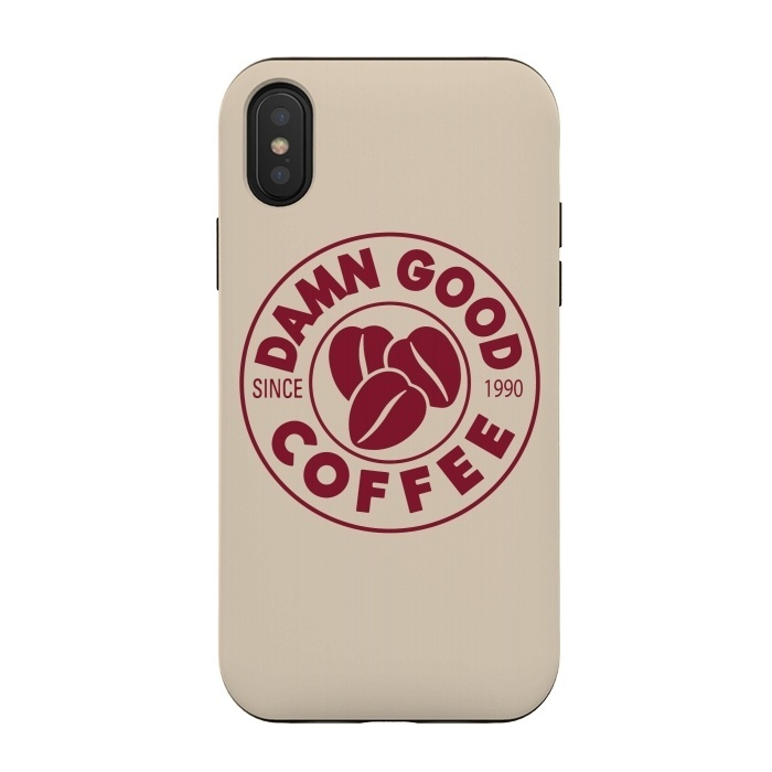 iPhone Xs / X StrongFit Twin Peaks Damn Good Coffee Costa by Alisterny