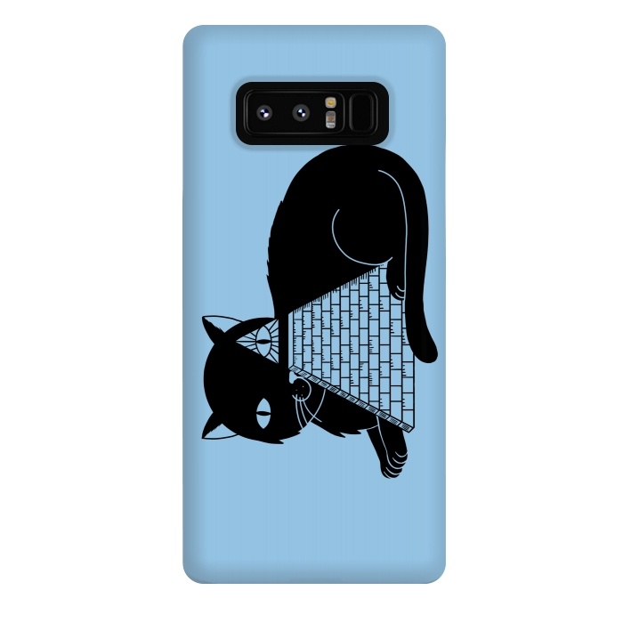 Galaxy Note 8 StrongFit Cat Illuminati Blue by Coffee Man