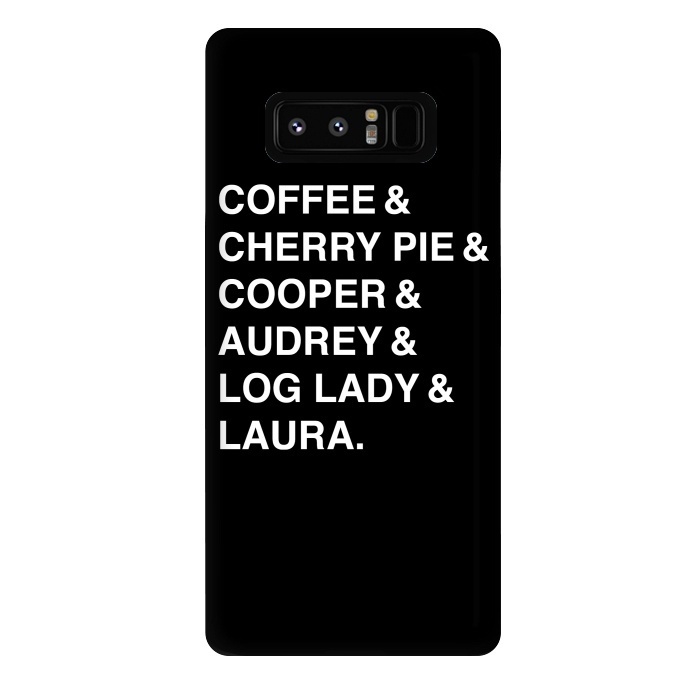 Galaxy Note 8 StrongFit Twin Peaks Coffee & Cherry  by Alisterny