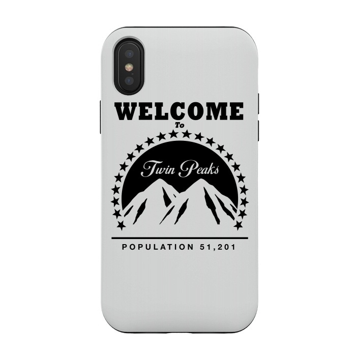 iPhone Xs / X StrongFit Twin Peaks Paramount Logo by Alisterny