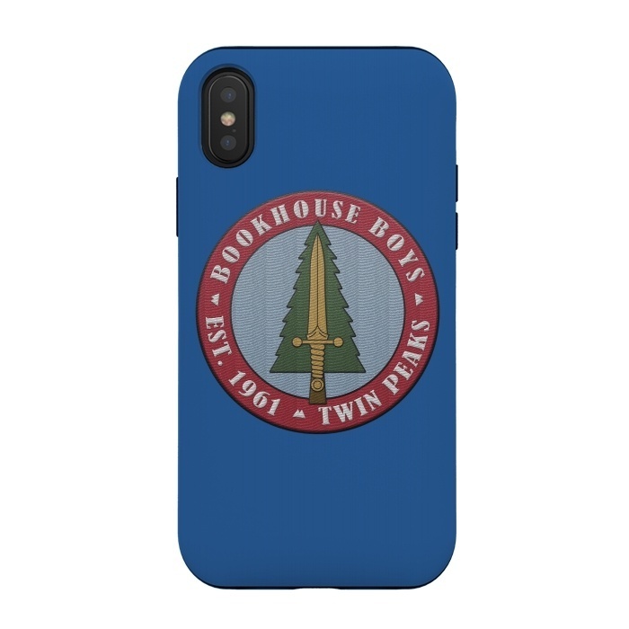 iPhone Xs / X StrongFit Twin Peaks Bookhouse Boys Embroidered by Alisterny
