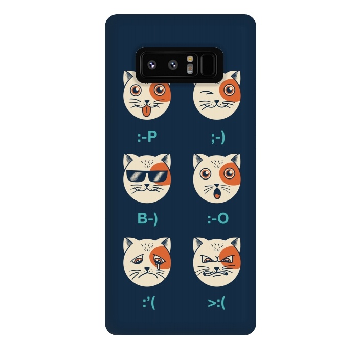 Galaxy Note 8 StrongFit Cat Emoticon by Coffee Man