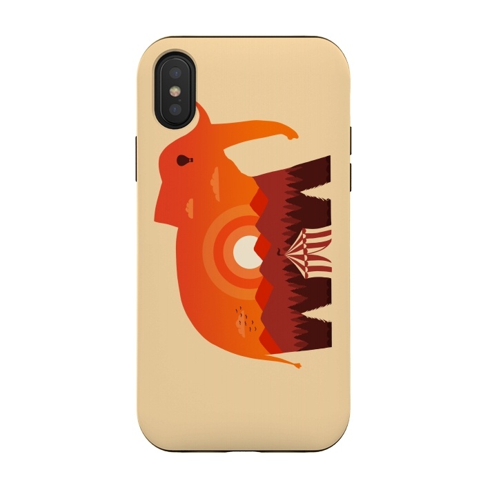 iPhone Xs / X StrongFit Elephant Landscape by Coffee Man
