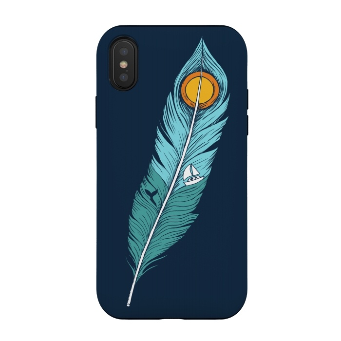 iPhone Xs / X StrongFit Feather Landscape by Coffee Man