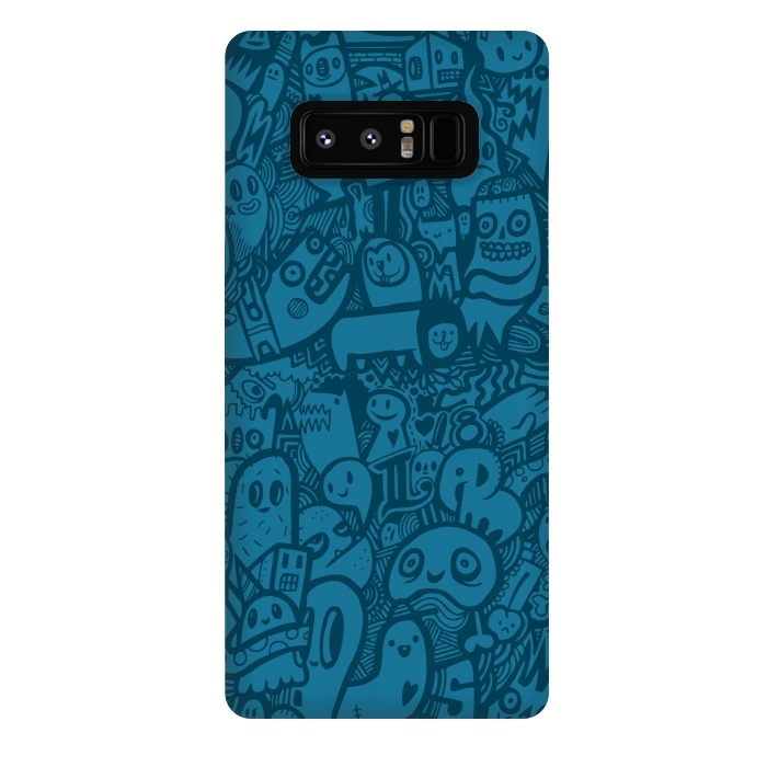 Galaxy Note 8 StrongFit Blue Doodle by Wotto