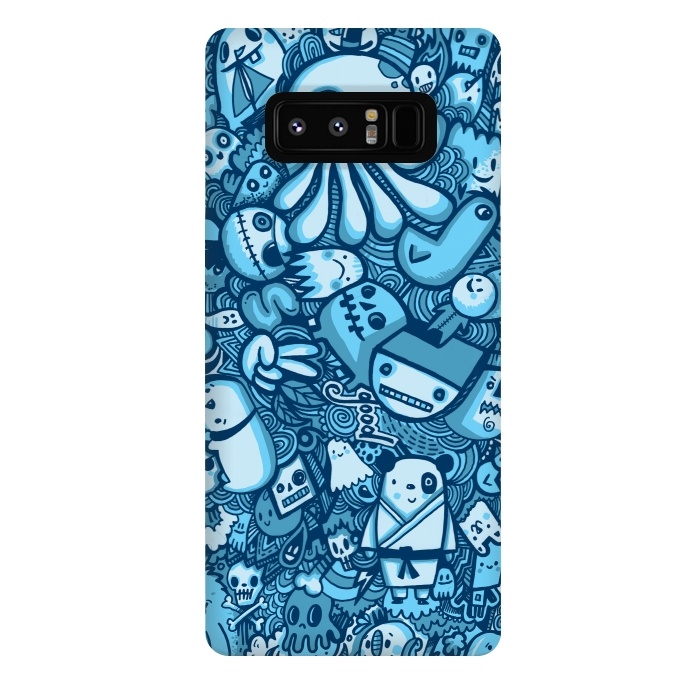Galaxy Note 8 StrongFit Raindrops and Doodles by Wotto