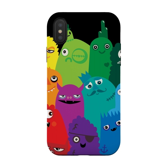 iPhone Xs / X StrongFit Phone full of Monsters by Wotto
