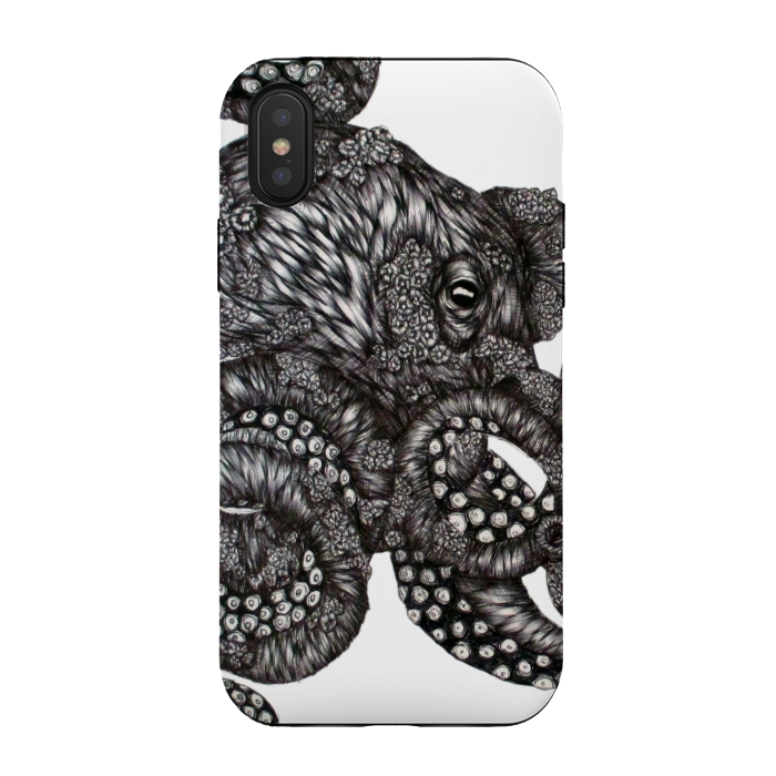 iPhone Xs / X StrongFit Barnacle Octopus by ECMazur 