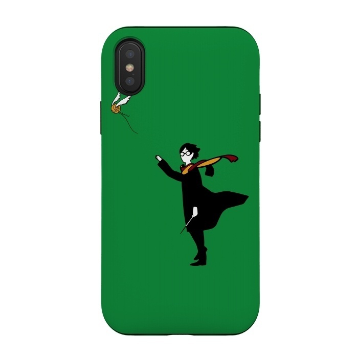 iPhone Xs / X StrongFit Harry Potter Banksy Balloon by Alisterny