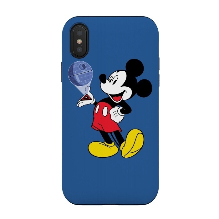 iPhone Xs / X StrongFit Mickey Mouse Death Star Plans Star Wars by Alisterny