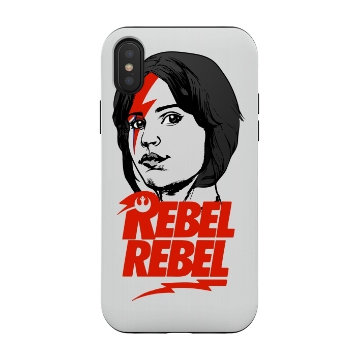 iPhone Xs / X StrongFit Rebel Rebel Jyn Erso David Bowie Star Wars Rogue One  by Alisterny