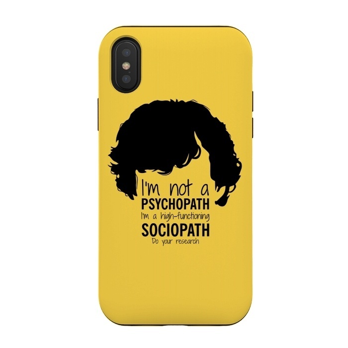 iPhone Xs / X StrongFit Sherlock Holmes High Functioning Sociopath by Alisterny