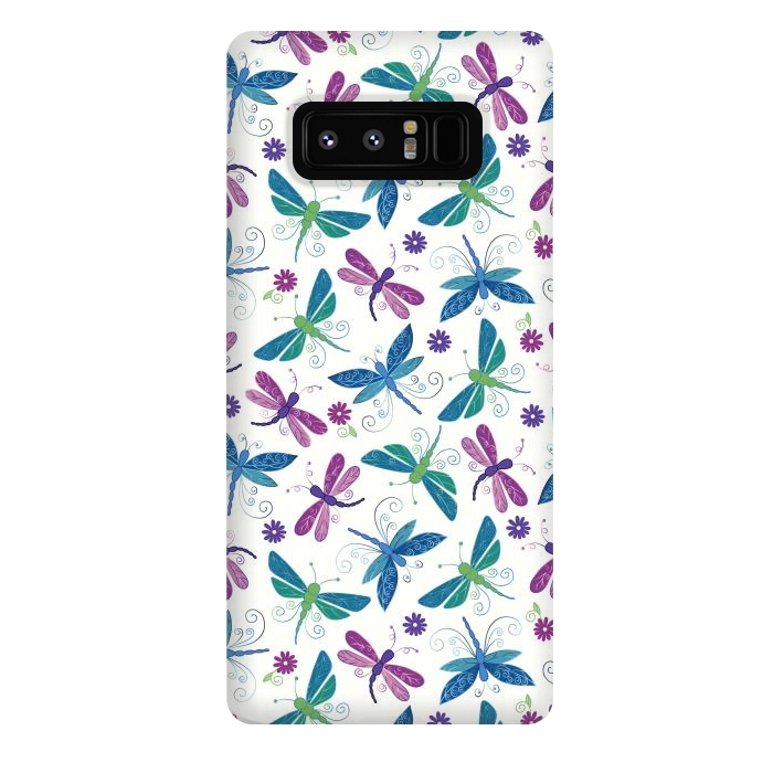 Galaxy Note 8 StrongFit Dragonflies by TracyLucy Designs