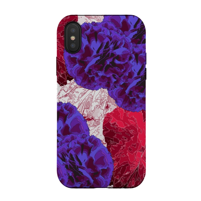 iPhone Xs / X StrongFit Outlined Flowers by Zala Farah