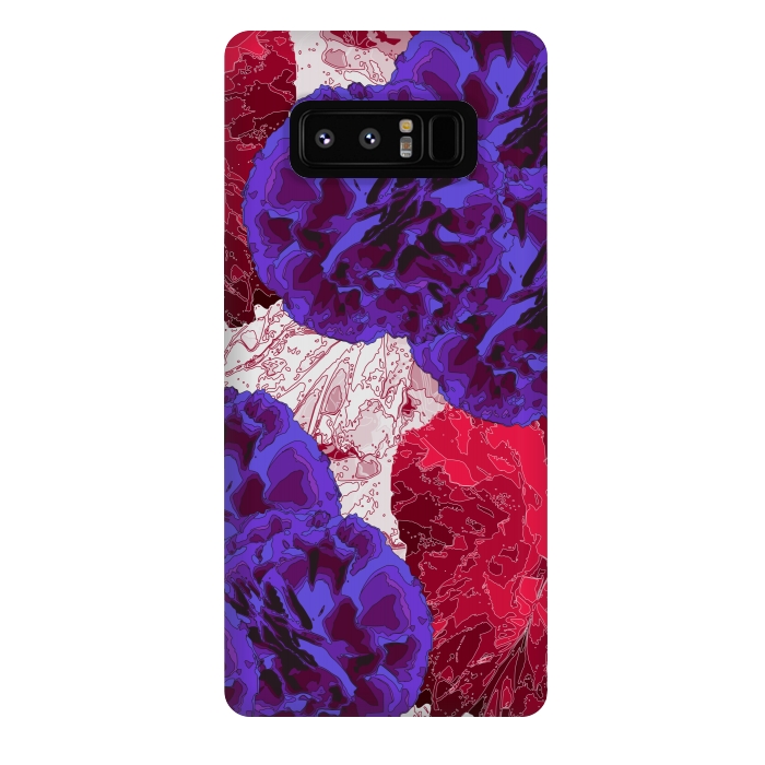 Galaxy Note 8 StrongFit Outlined Flowers by Zala Farah