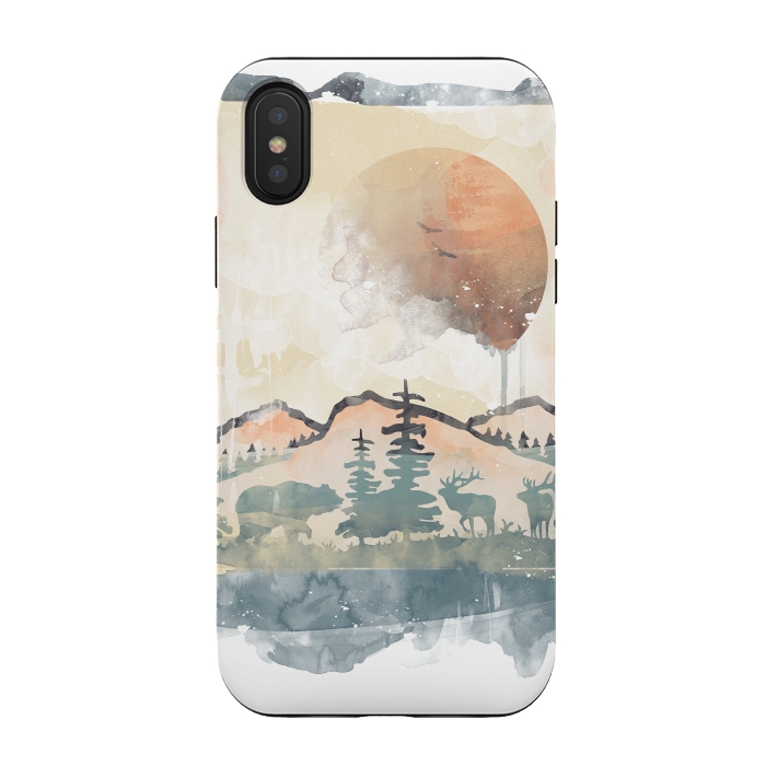 iPhone Xs / X StrongFit FRAMED SCENERY by Elizabeth Dioquinto