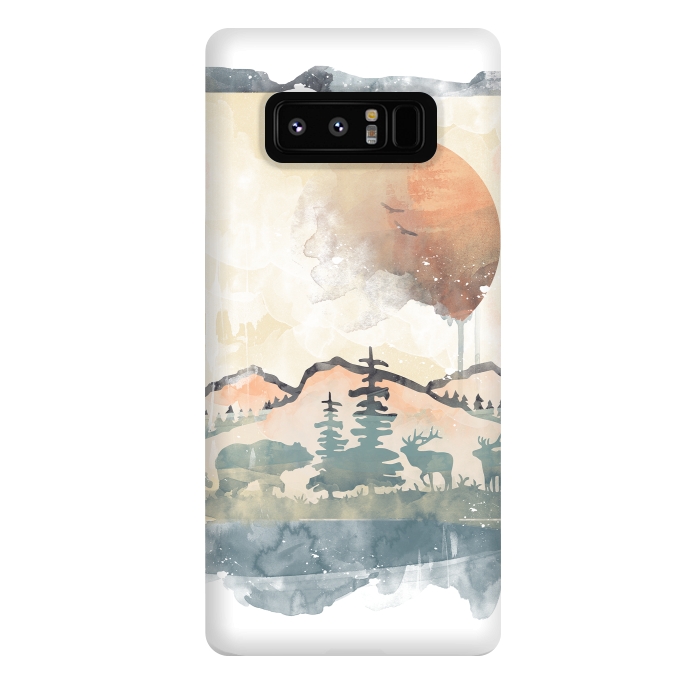 Galaxy Note 8 StrongFit FRAMED SCENERY by Elizabeth Dioquinto