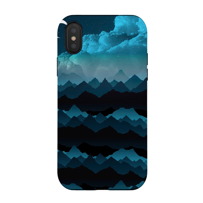 iPhone Xs / X StrongFit Midnight Blue by Elizabeth Dioquinto