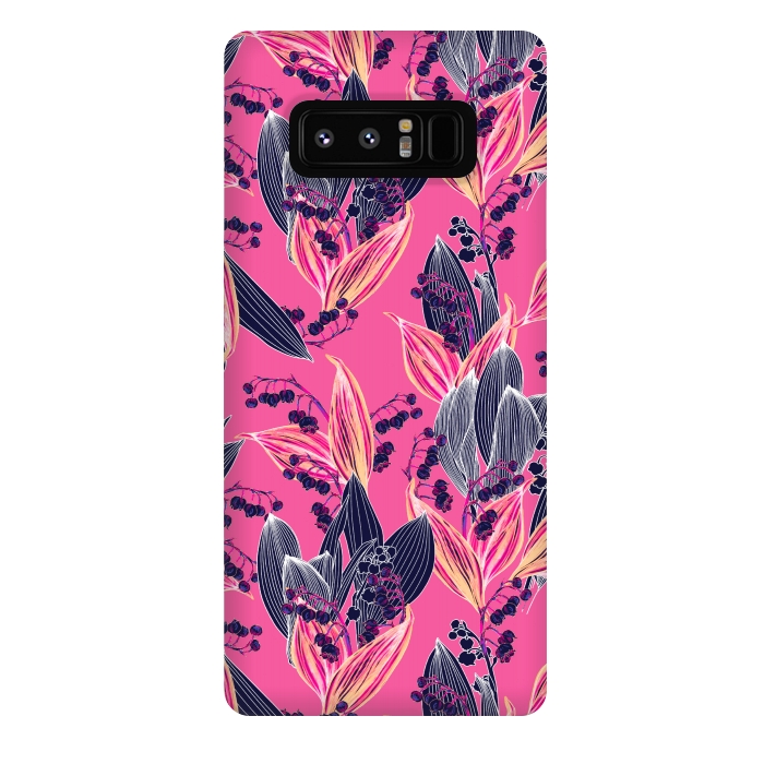 Galaxy Note 8 StrongFit Acidic Floral by Victoria Krupp-Rombalski