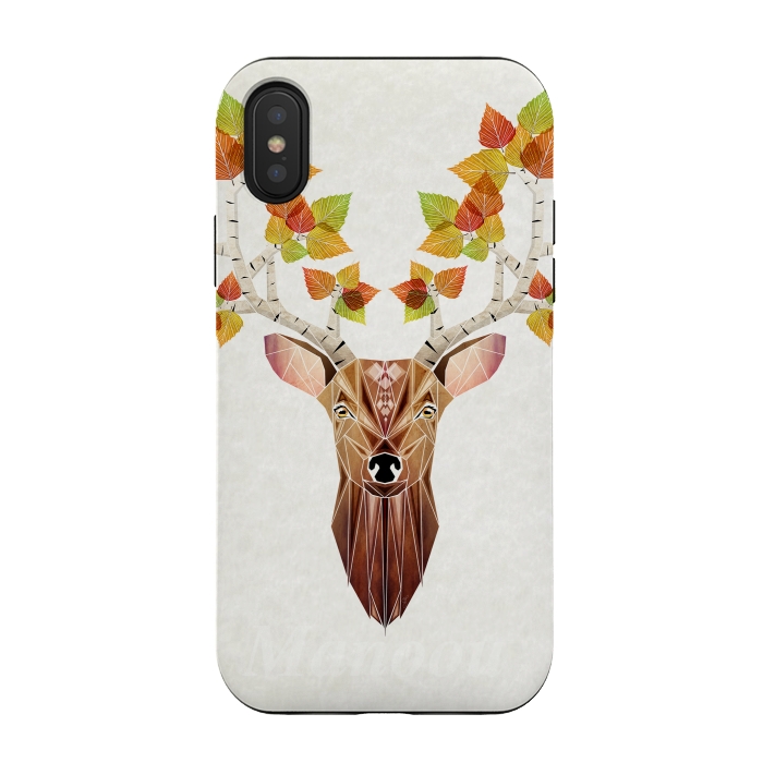 iPhone Xs / X StrongFit deer autumn by Manoou