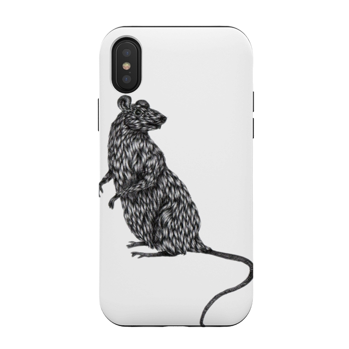 iPhone Xs / X StrongFit Little Rat by ECMazur 