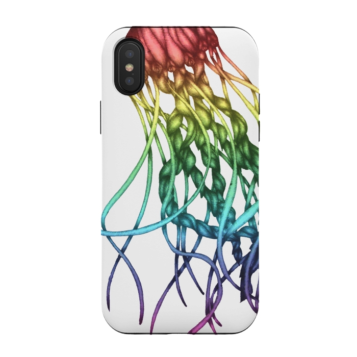 iPhone Xs / X StrongFit Rainbow Jelly by ECMazur 