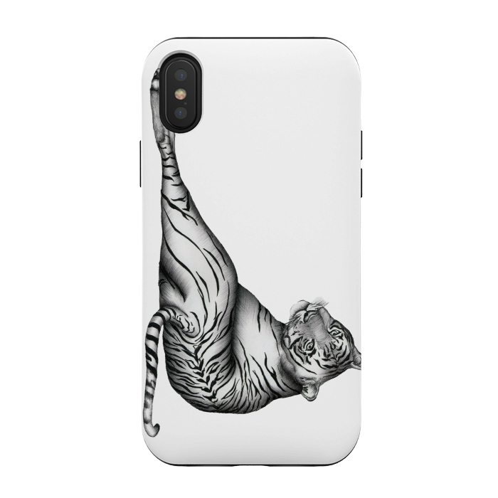 iPhone Xs / X StrongFit The Hunter | Tiger by ECMazur 