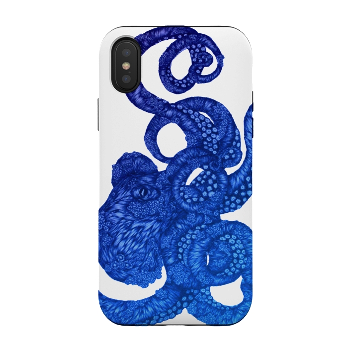 iPhone Xs / X StrongFit Ombre Octopus by ECMazur 