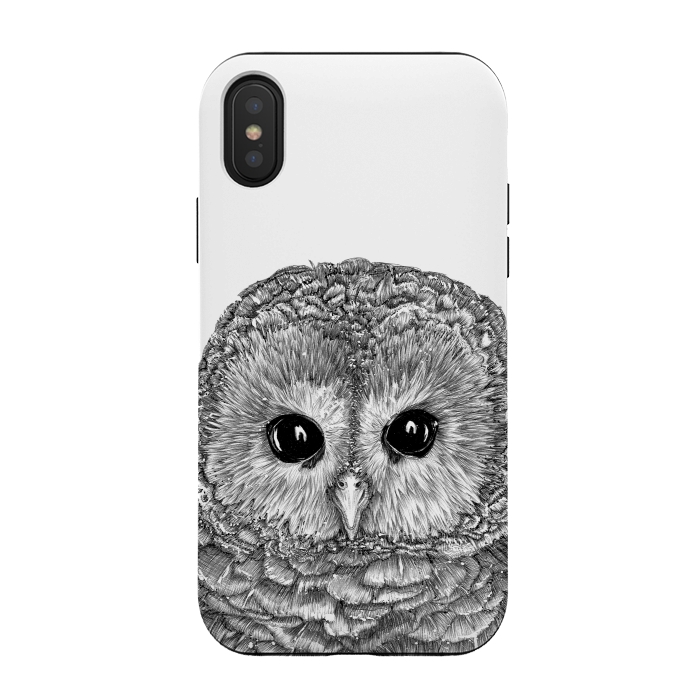 iPhone Xs / X StrongFit Tiny Owl by ECMazur 