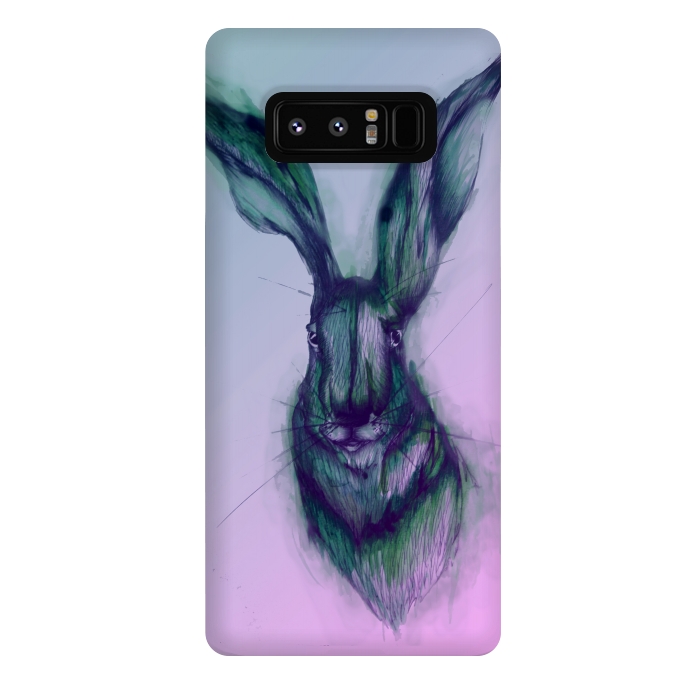Galaxy Note 8 StrongFit Watercolor Hare by ECMazur 