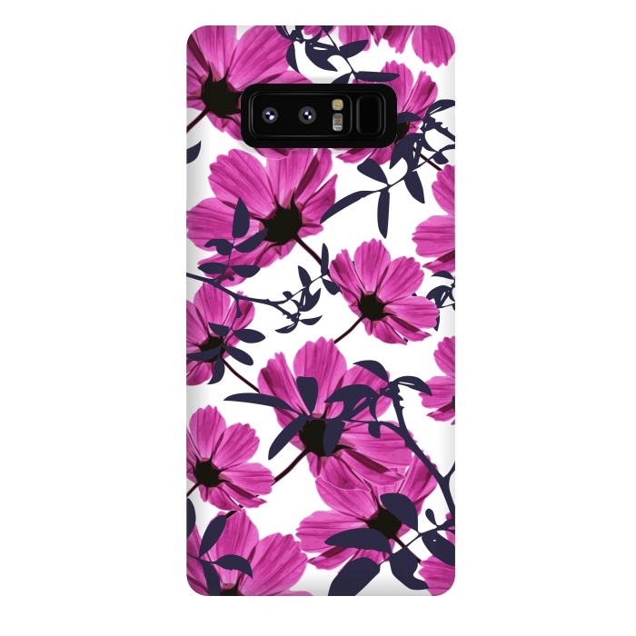 Galaxy Note 8 StrongFit Floral Explorers  (White)  by Zala Farah