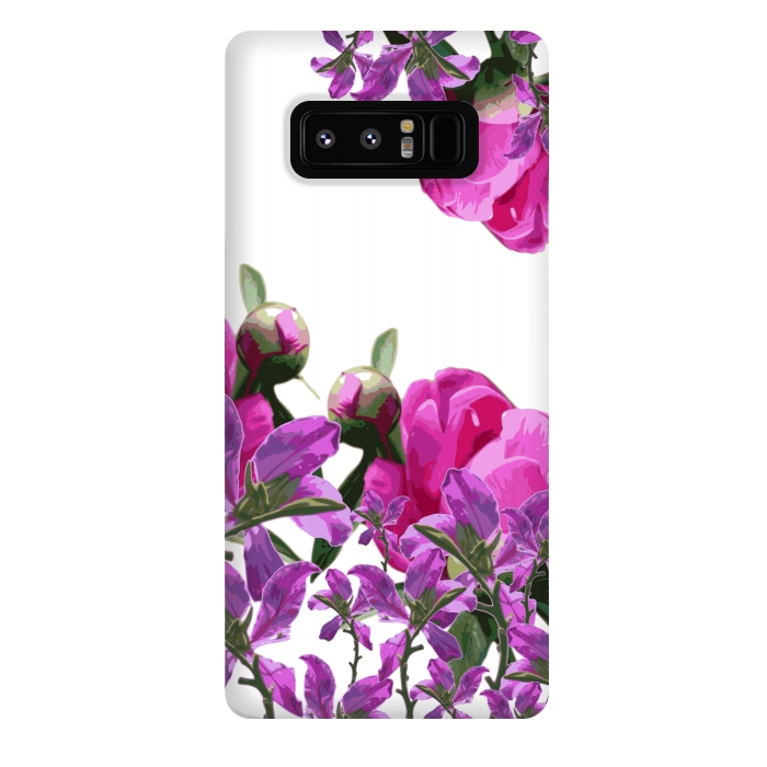 Galaxy Note 8 StrongFit Hiding Pink Flowers by Zala Farah