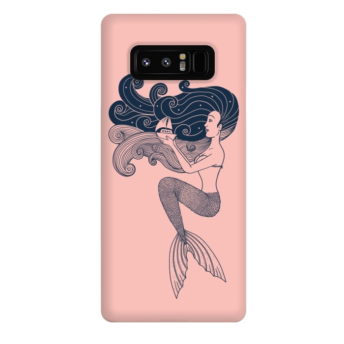Galaxy Note 8 StrongFit Mermaid Rose by Coffee Man